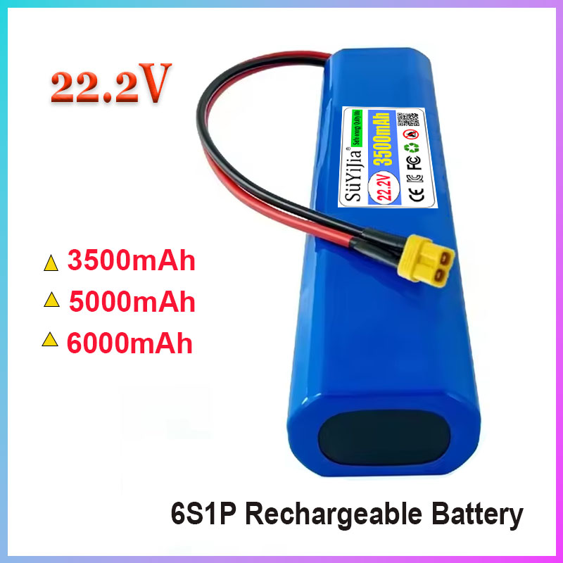 6S Lipo Battery 22.2V 5000Mah - Yüksek Kapasiteli 6S1P 22.2V 5000mAh Pil,