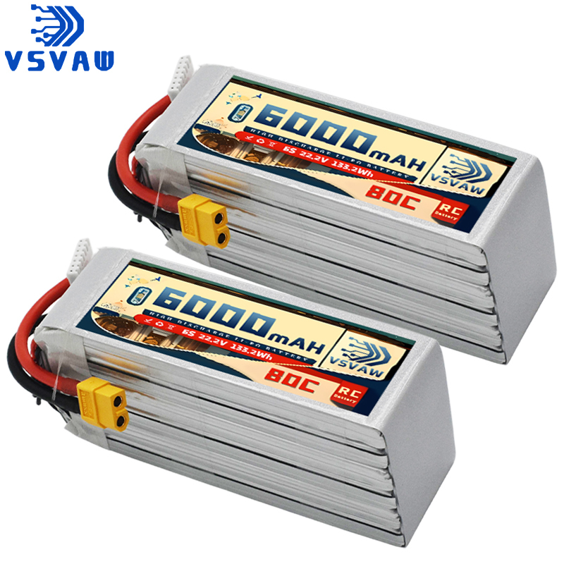 6S Lipo Battery 22.2V 5000Mah - VSVAW 6S Lipo Pil 6000mAh 22.2V