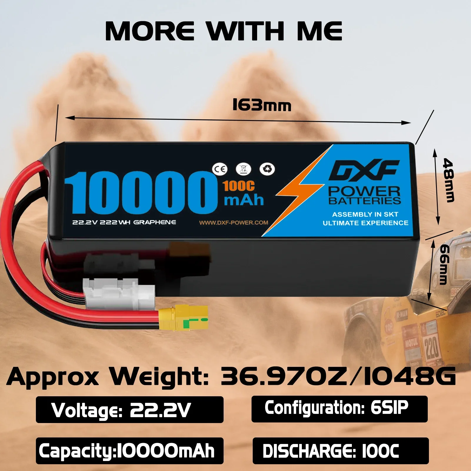 DXF 6S Lipo Pil 10000mAh 22.2V - 6S Lipo Battery 22.2V 5000Mah incelemesi ve fiyatı